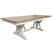 Parker House Americana Modern Dining Extendable Trestle Table with 8 Upholstered Chairs