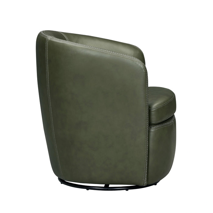 Parker Living Barolo 100% Italian Leather Swivel Club Chair