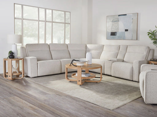 Parker Living Lancaster - Fluffy River Rock 6 Piece Zero Gravity Power Reclining Sectional with Power Adjustable Headrests
