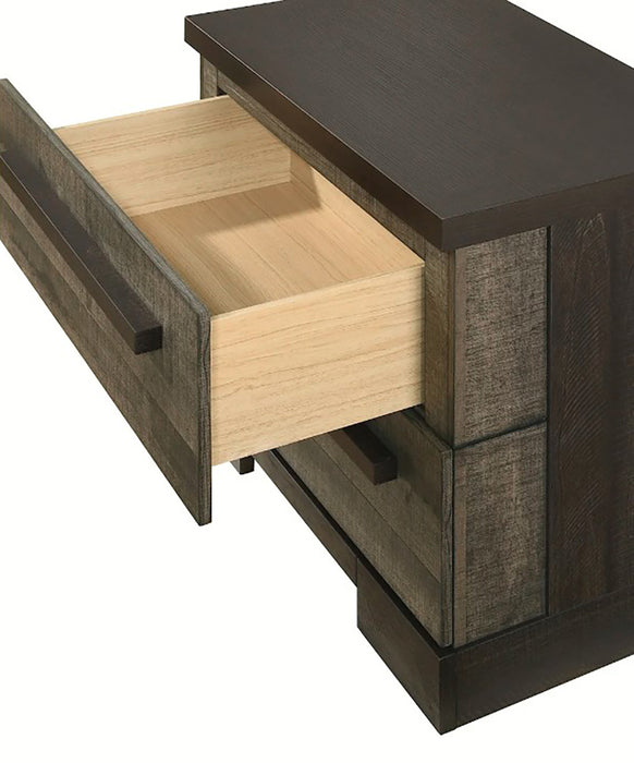 Crown Mark Furniture Remington 2 Drawer Nightstand in Brown - All Brands Furniture (NJ)