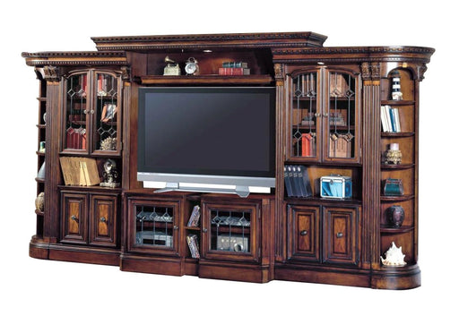 Parker House Huntington Expandable Grand Entertainment Wall in Vintage Pecan