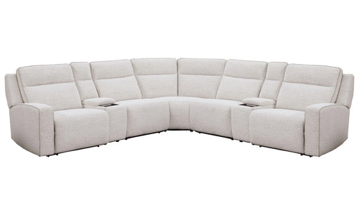 Parker Living Lancaster - Fluffy River Rock 7 Piece Zero Gravity Power Reclining Sectional with Power Adjustable Headrests