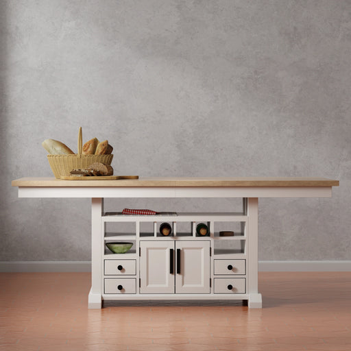 Parker House Americana Modern Dining 72 inch Island Counter Height Extendable Dining Table