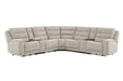 Parker Living Felix - Mari Fawn 7 Piece Zero Gravity Power Reclining Sectional with Beverage Cooler Console