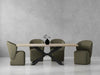 Parker House Crossings - Monaco Dining 84 Inch Rectangular Dining Table with 4 Upholstered Chairs