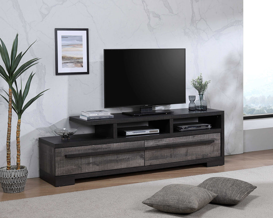 REMINGTON TV STAND GRAY/EBONY - All Brands Furniture (NJ)