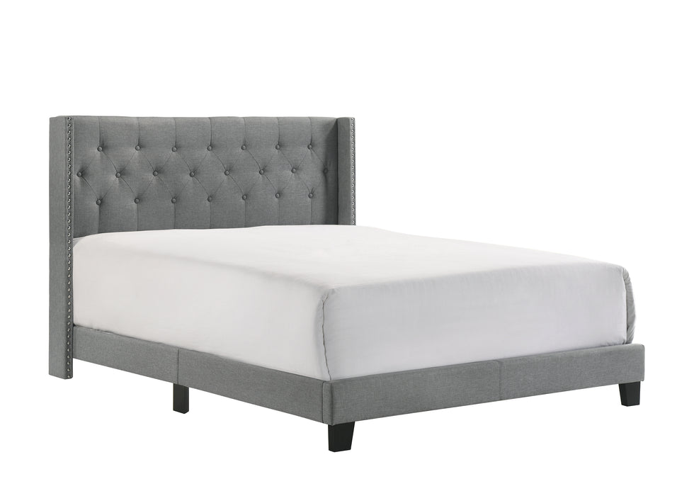 MAKAYLA QUEEN BED GREY - All Brands Furniture (NJ)