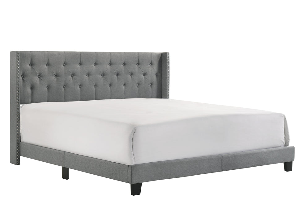 MAKAYLA KING BED GREY - All Brands Furniture (NJ)