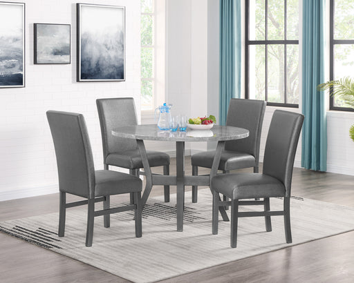 JUDSON 5-PK DINING SET GLITTER GREY - All Brands Furniture (NJ)