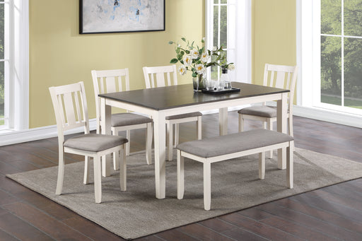 ROWAN 6-PC DINETTE SET WITH BENCH - All Brands Furniture (NJ)