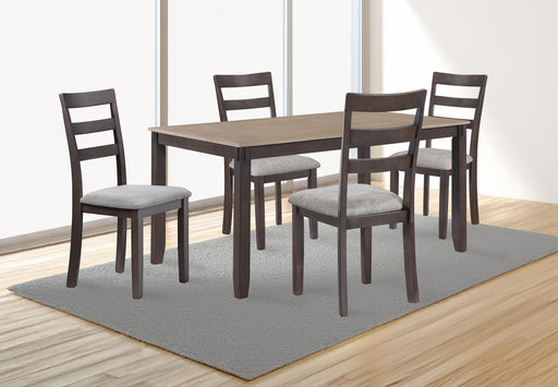 BRANSON 5PK DINETTE SET LIGHT BROWN - All Brands Furniture (NJ)