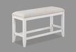 WENDY WHITE COUNTER HEIGHT BENCH - All Brands Furniture (NJ)