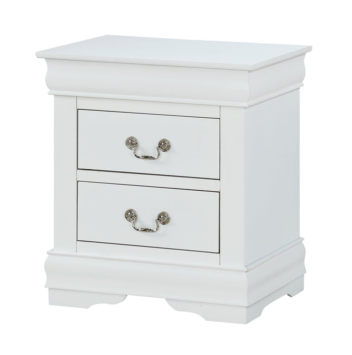 LOUIS PHILIP NIGHTSTAND WHITE - All Brands Furniture (NJ)