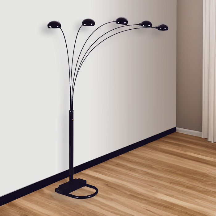 PEACOCK SHADE FLOOR LAMP BK 82 H - All Brands Furniture (NJ)