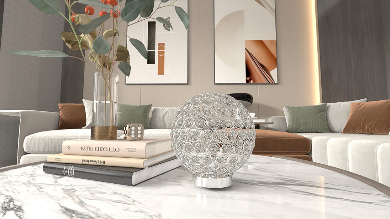 CRYSTAL GLOBE TABLE LAMP - All Brands Furniture (NJ)