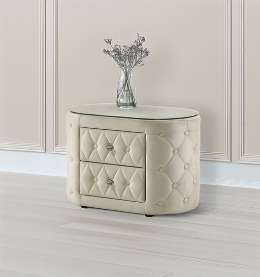VOLTARE NIGHTSTAND IVORY - All Brands Furniture (NJ)