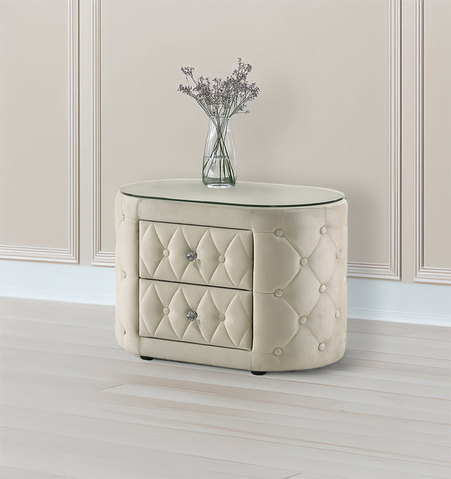 VOLTARE NIGHTSTAND IVORY - All Brands Furniture (NJ)