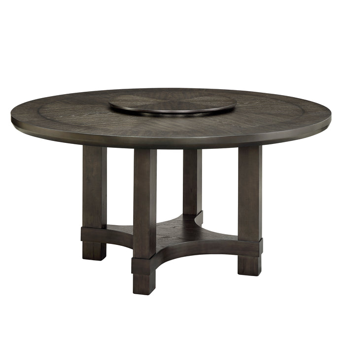 JEFFRIES ROUND TABLE W/LAZY SUSAN - All Brands Furniture (NJ)