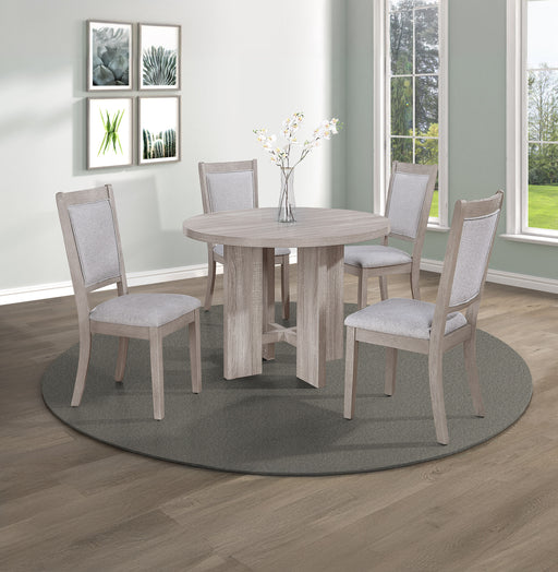 AMARA 5-PK RD DINING SET DRIFT WOOD - All Brands Furniture (NJ)