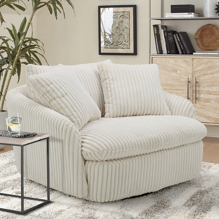 Parker Living Boomer Large Swivel Chair with 2 Toss Pillows Two Pack