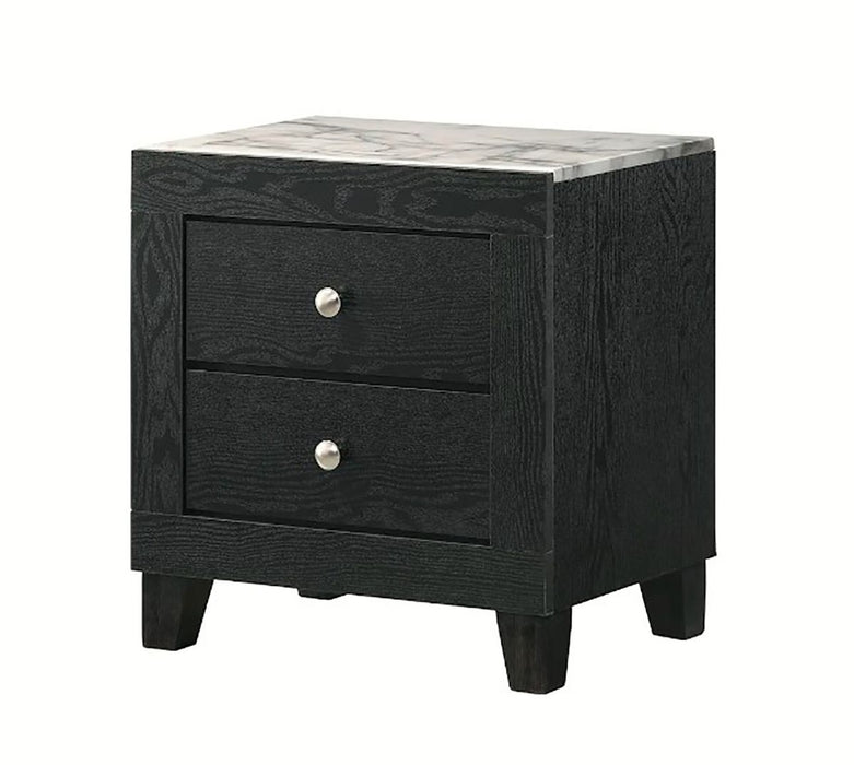 Crown Mark Furniture Cadence 2 Drawer Nightstand in Black image