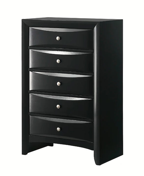 Crown Mark Furniture Fallon 5 Drawer Chest in Black image