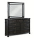 Crown Mark Furniture Kingsbury Dresser Mirror in Black - All Brands Furniture (NJ)