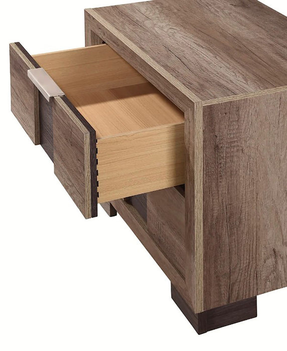 Crown Mark Furniture Rangley 2 Drawer Nightstand in Brown - All Brands Furniture (NJ)