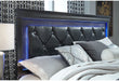 Pompei Bed with LED, Dresser, Mirror and Nightstand