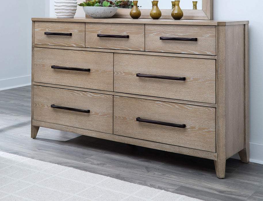 Parker House Breckenridge - Bedroom King Bed 2 Nightstands and Dresser with Mirror