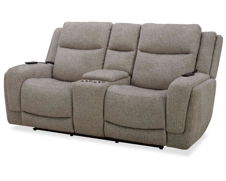 Parker Living Penfield - Frappe Zero Gravity Power Reclining Console Loveseat with Heat Massage and Speaker P3