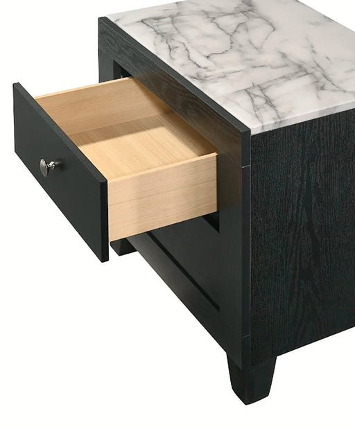 Crown Mark Furniture Cadence 2 Drawer Nightstand in Black - All Brands Furniture (NJ)