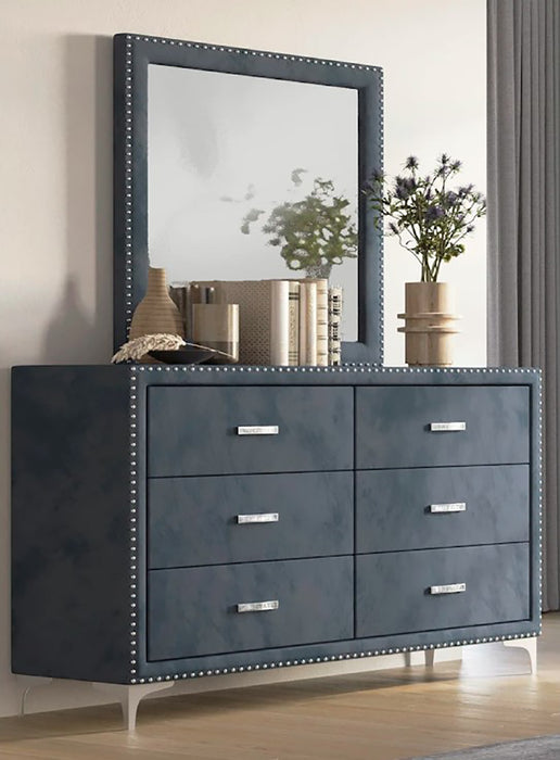 Crown Mark Furniture Lucinda 6 Drawer Dresser in Gray - All Brands Furniture (NJ)