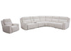 Parker Living Lancaster - Fluffy River Rock 6 Piece Zero Gravity Power Reclining Sectional with Power Adjustable Headrests