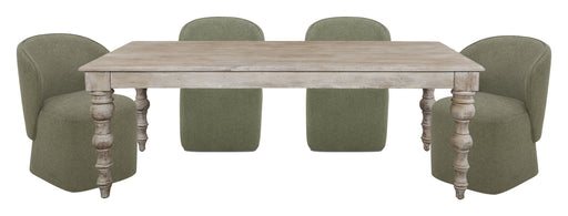 Parker House Crossings - Eden Dining 84 Inch Rectangular Dining Table With 4 Upholstered Chairs