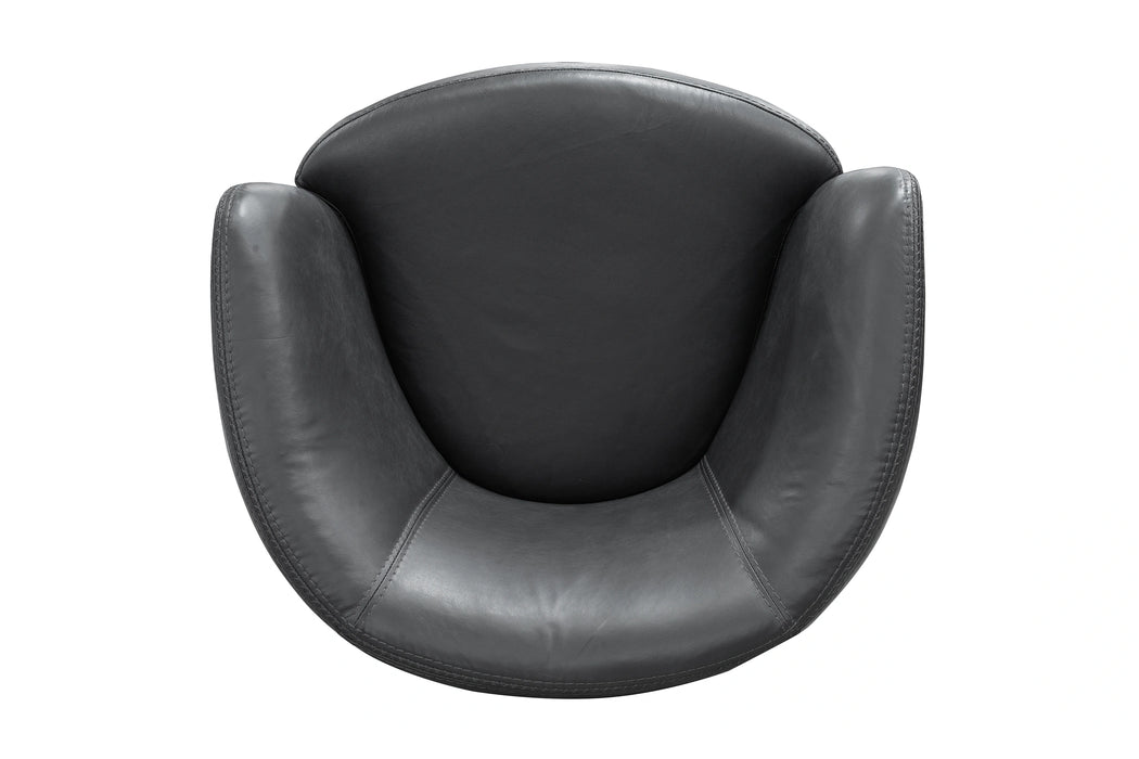 Parker Living Barolo 100% Italian Leather Swivel Club Chair