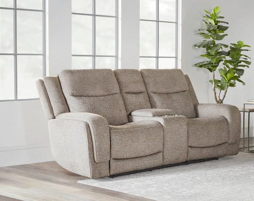 Parker Living Penfield - Frappe Zero Gravity Power Reclining Console Loveseat with Heat Massage and Speaker P3