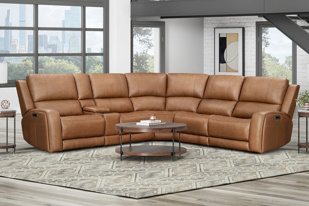 Parker Living Belmont 6 Piece Zero Gravity Power Reclining Sectional with Power Adjustable Headrests