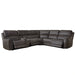 Parker Living Easton - Steamboat Brown 6 Piece Zero Gravity Power Reclining Sectional with Power Adjustable Headrests
