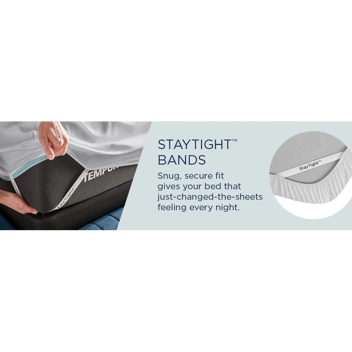 TEMPUR Luxe Egyptian Cotton Sheet Set Silver Mist