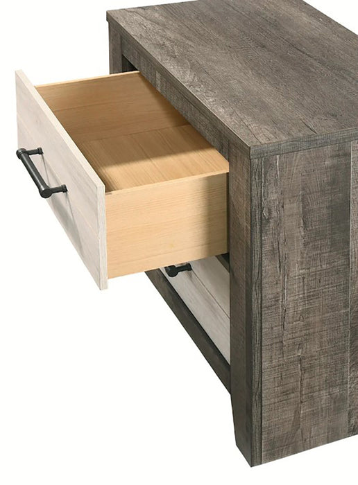 Crown Mark Furniture Rhett 2 Drawer Nightstand in Gray - All Brands Furniture (NJ)