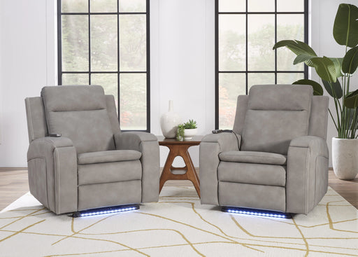 Parker Living Armstrong Power Recliner with Heat Massage and Auto-Glide Two Pack