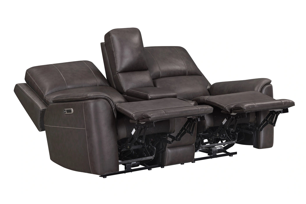 Parker Living Easton - Steamboat Brown Zero Gravity Power Reclining Tilt Console Loveseat P3