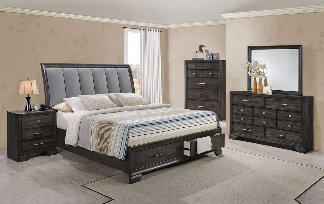 Crown Mark Jaymes King Storage Bed in Dark Brown - All Brands Furniture (NJ)