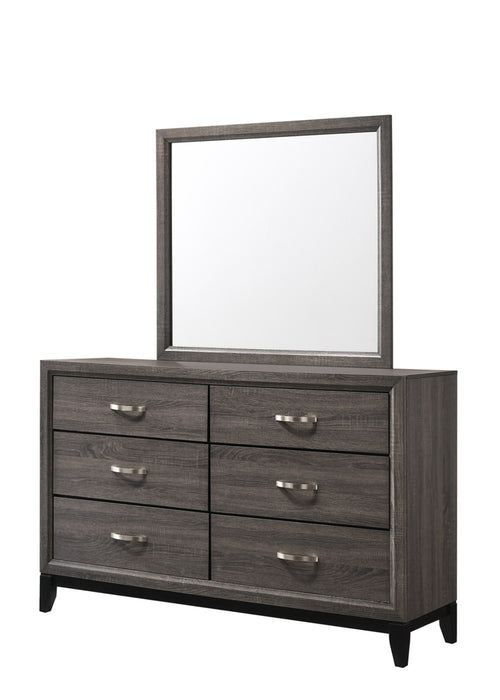 Crown Mark Akerson 6 Drawer Dresser in Grey - All Brands Furniture (NJ)