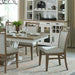 Parker House Americana Modern Dining Extendable Trestle Table with 8 Upholstered Chairs