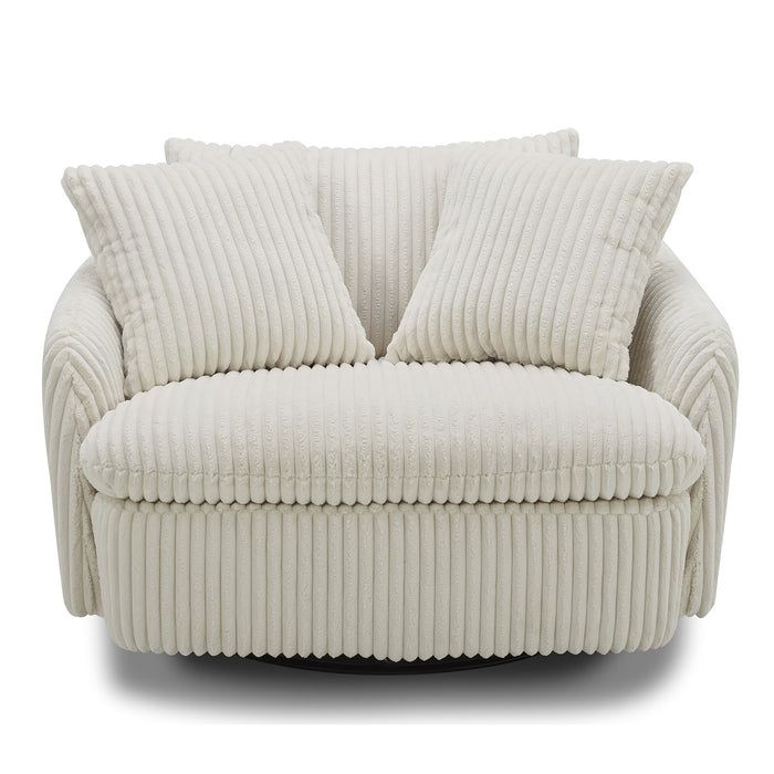 Parker Living Boomer Large Swivel Chair with 2 Toss Pillows
