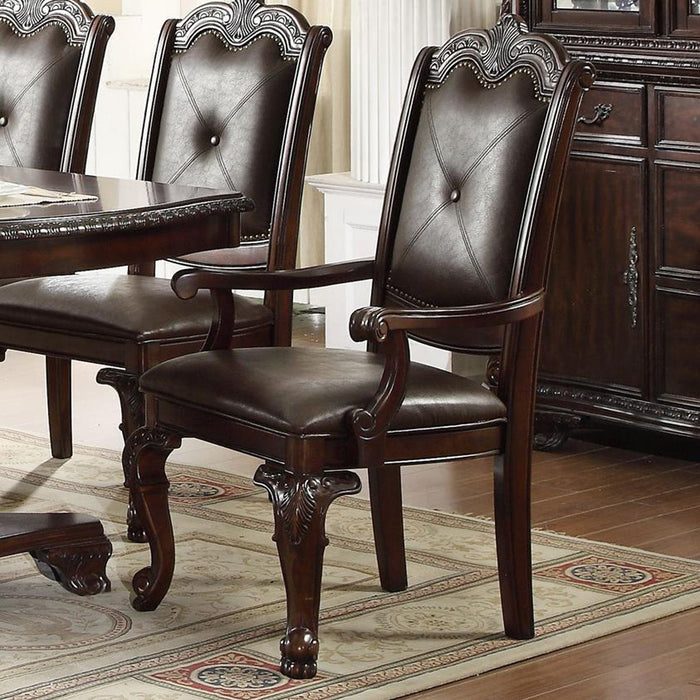 Crown Mark Kiera Dining Arm Chair in Warm Brown (Set of 2) - All Brands Furniture (NJ)