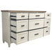 Parker House Americana Modern Bedroom King Platform Bed 2 Nightstands Dresser with Mirror and Chest