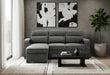 U2601 Dark Grey Reversible Sofa Bed with Drop Down Table and Speaker